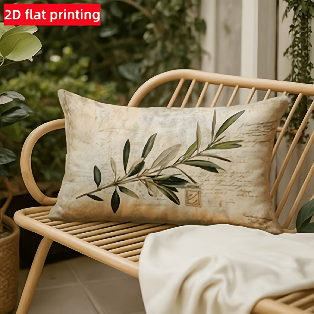 TEMU 1 housse de coussin plate 2D, multi-tailles '' X 19.69'/15.74 .62 pouces disponibles, motif branche d', taies d'oreiller de style moderne et