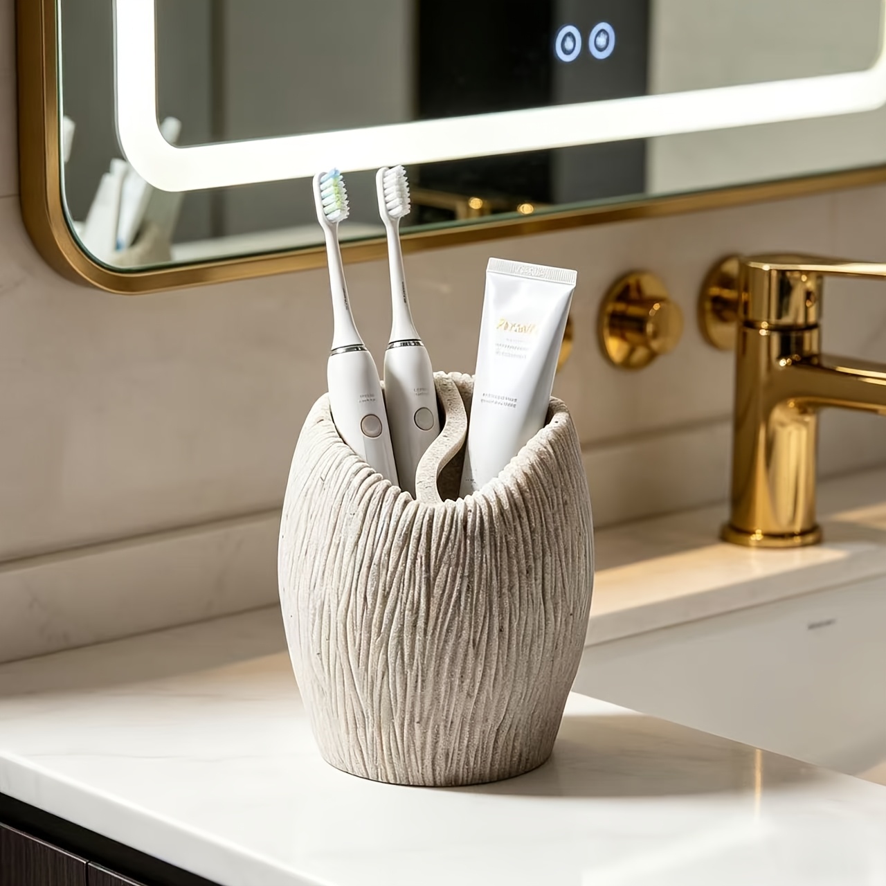 Resin Toothbrush Rack Bathroom Electric Toothbrush Storage Rack Bathroom Toothpaste Storage Rack