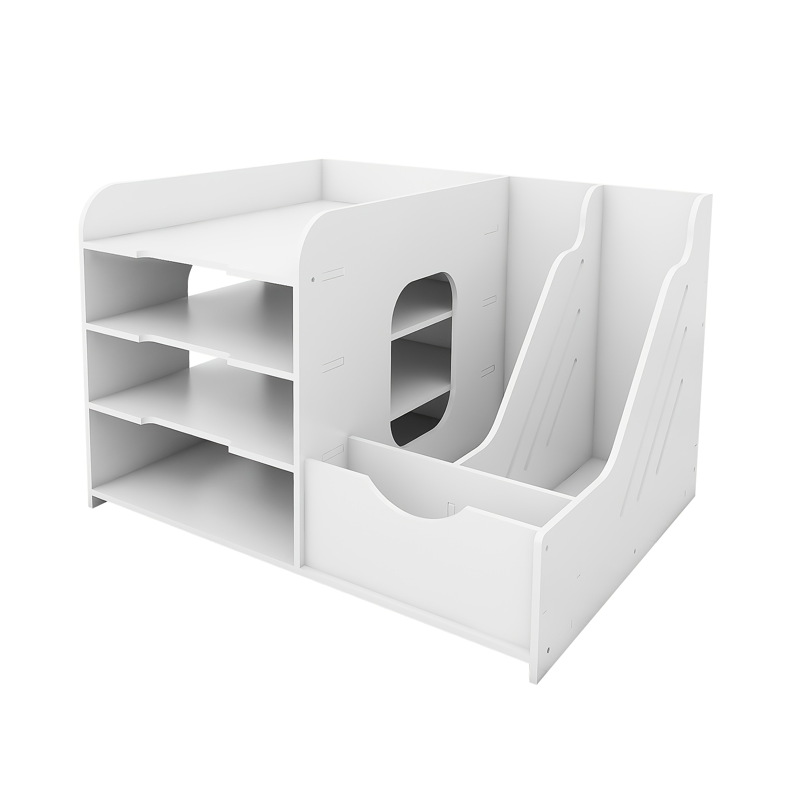 Multifunctional Desktop File Storage Rack, Office Bookshelf And Information Rack, Stationery File Storage Rack, Organizer Rack, Space-, Sturdy And Durable, Suitable For Office And Commercial Purposes