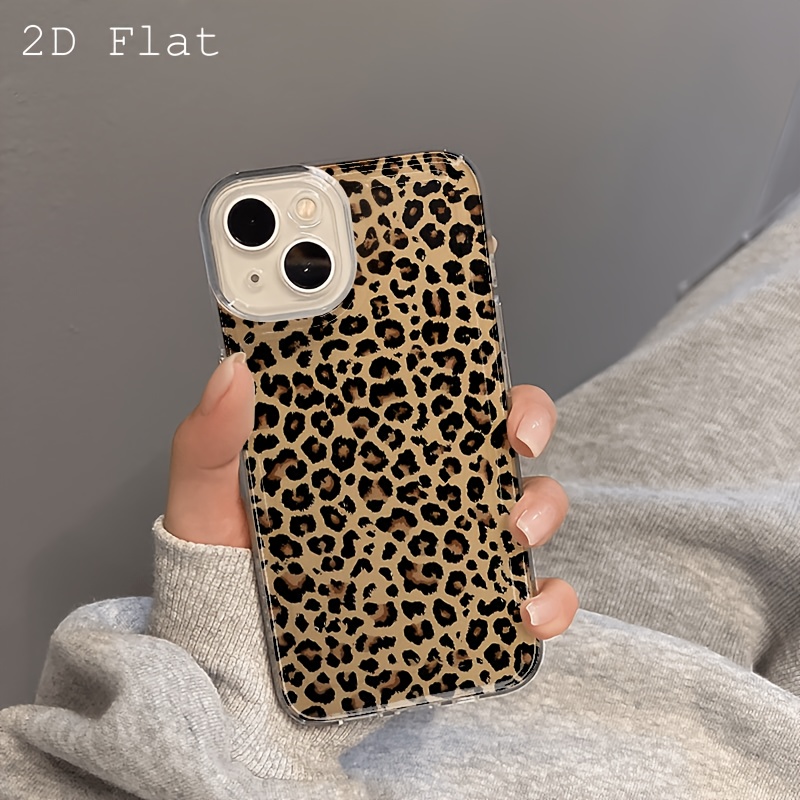 TEMU Phone Case: 2d Flat Minimalist Leopard Print Phone Case, Suitable For Iphone 16/15/14/13/12/11 Pro Max/x/xs/xr/xsmax/7/8/6/6s Plus/16e, Cartoon