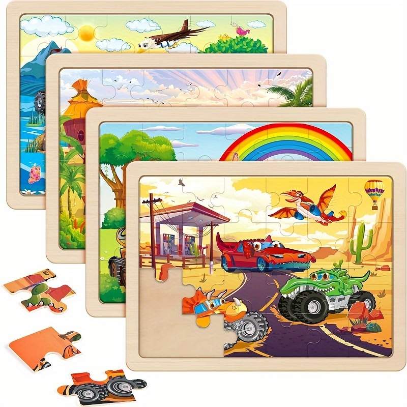 

Synarry Large Wooden Monster Truck Puzzles For Kids Gift Box, 24 Piece Puzzles For Toddlers 3-5, Wood Puzzles For Kids 4-6, Toys Gifts For 3 4 5 6 Year Old Boys Girls