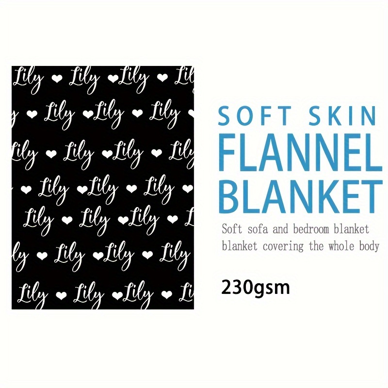 TEMU 1pc Blanket Name Blanket Blanket Personalized Blanket Name Blanket Blanket For Son Daughter