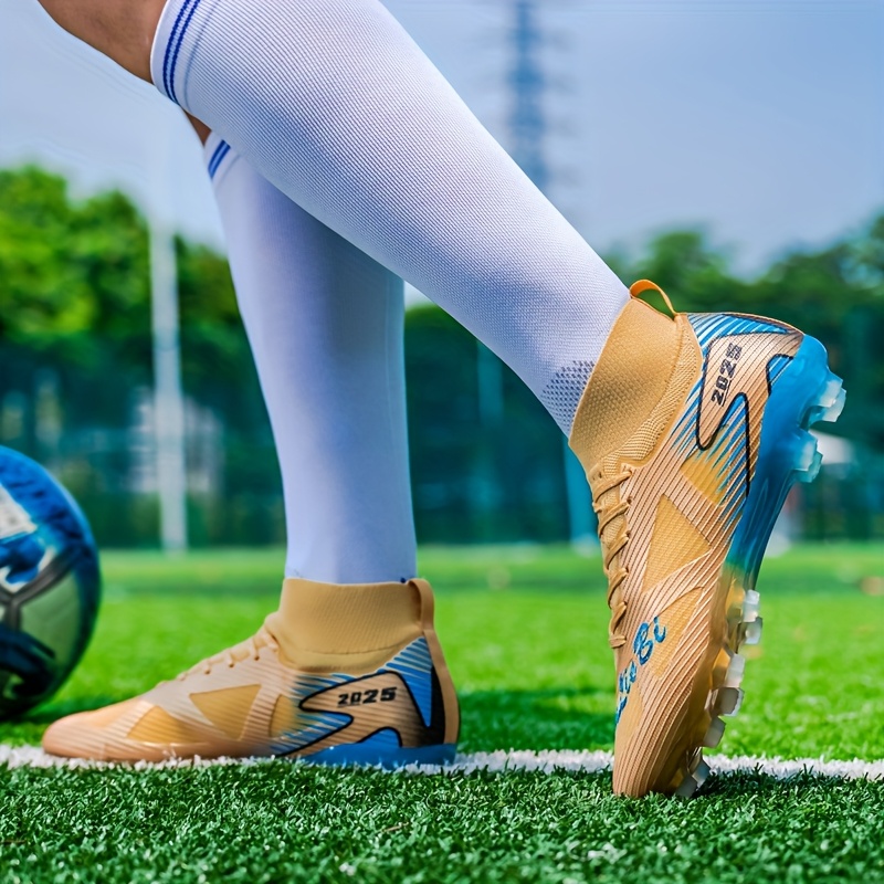 Zapatillas de fútbol de alto diseño y tacos altos, adecuadas para cualquier edad. Diseñadas específicamente para entrenamiento, con suela antideslizante y resistente al desgaste - Imagen 4