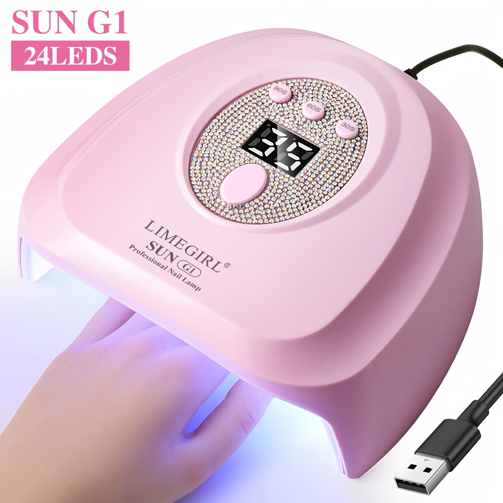 TEMU Nail Lamp Fast Drying Gel Nail Polish, Professional Light With 3 Timing Settings And Automatic Sensing, Removable And Easy-to-clean Nail Polish