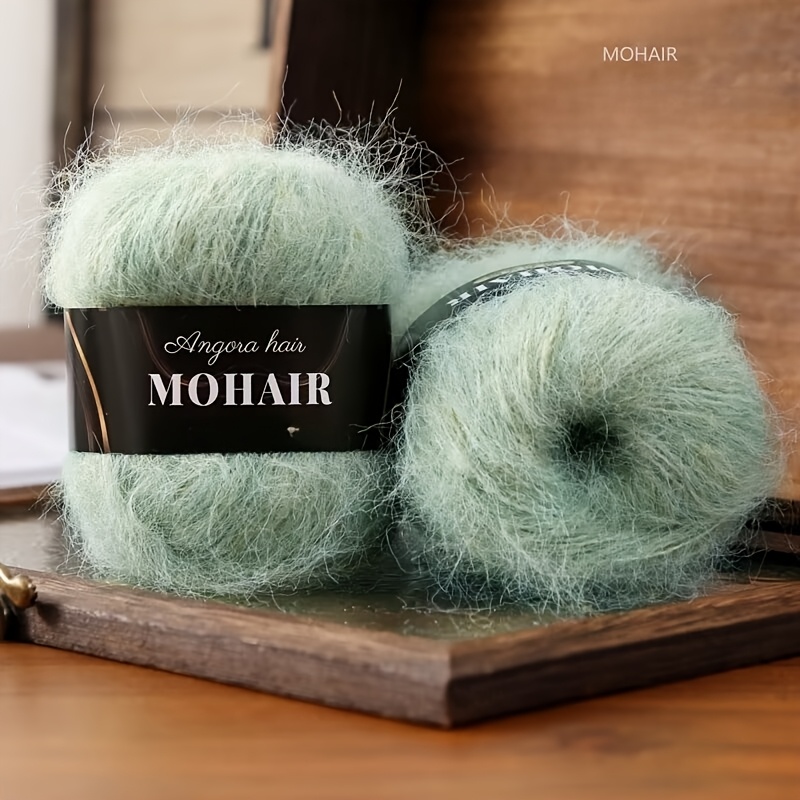 TEMU Lot de 2 écheveaux, , Longs Poils, Fil Fin, Tricot Pull, Châle Crochet, Gilet, Écheveaux de Fil Artisanat 25G X 2 Écheveaux