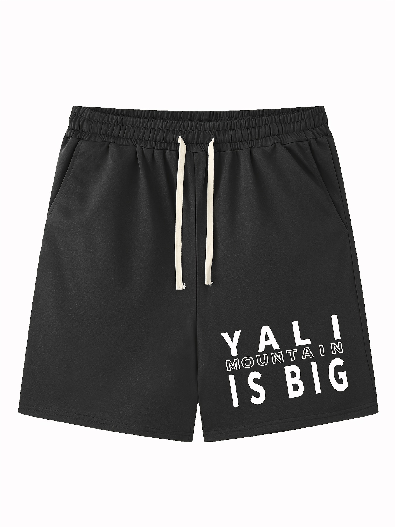 Yali Big Print Men's Drawstring Pants Loose Casual Trousers Temu New