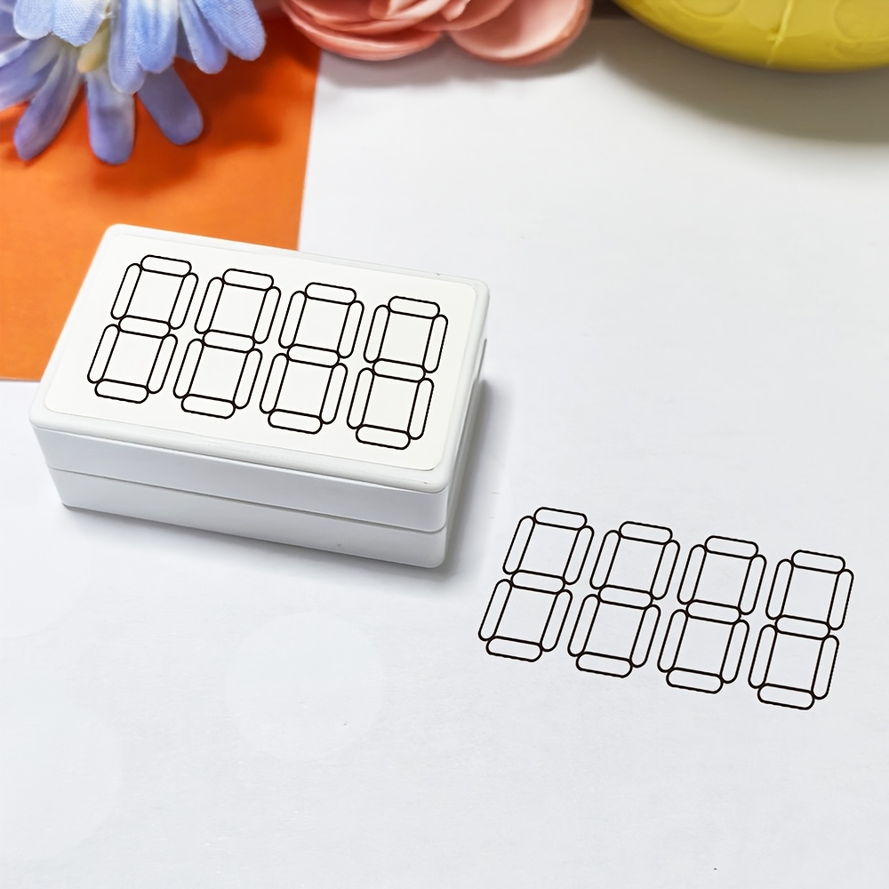 Date Stamp With Automatic Ink Pad - Handwriting Date, Week, Year Stamp Suitable For Journaling,, Office, Birthdays & - Quick & Time Recording