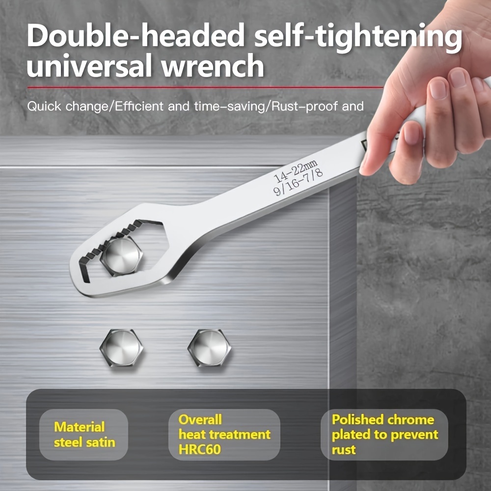 1pc Universal Double End Plum Wrench Tool Multi-functional Self ...