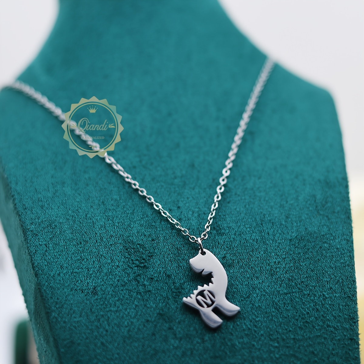 Custom Name Personalized Dinosaur Necklace