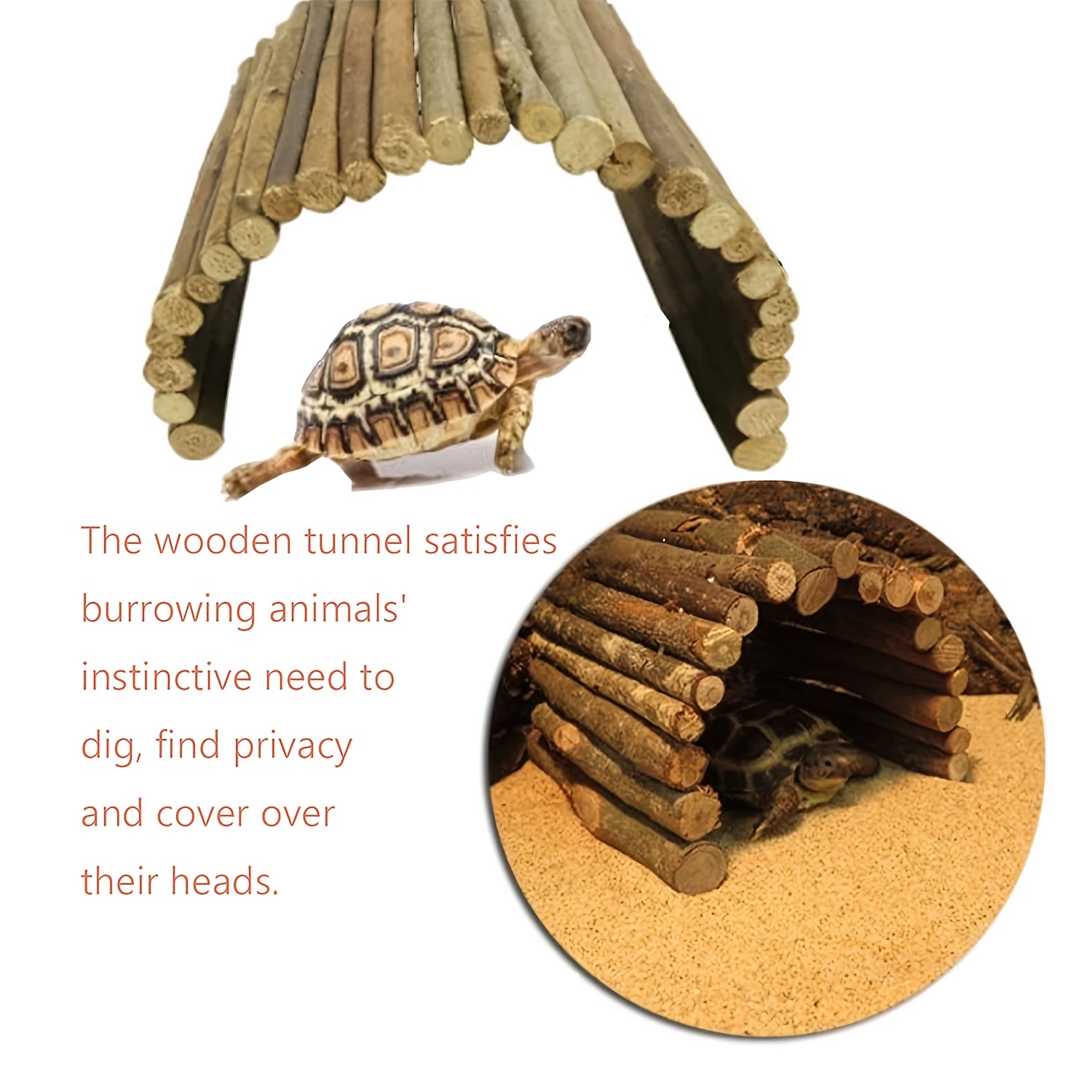 Wooden Crawling Pet Habitat Tree for Small Animals
