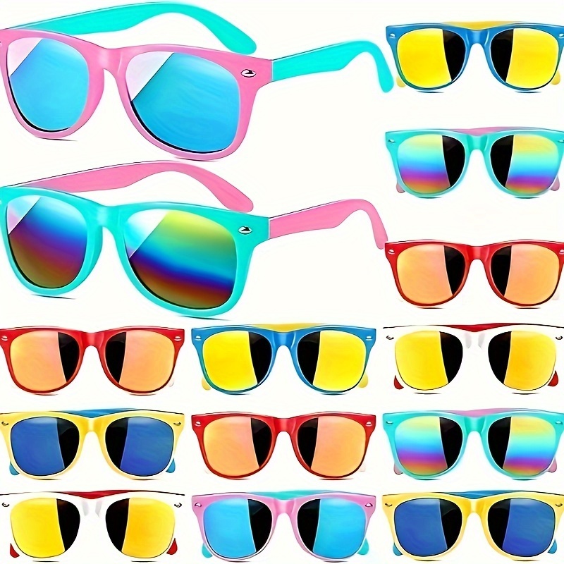 

Ginmic Neon Sunglasses Party Favor, 12pack With Uv Protection In Bulk For Kids, Boys And Girls Age 3-6