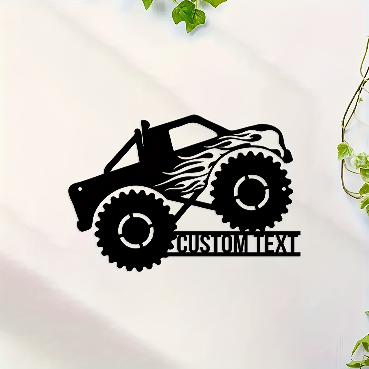 

Custom Metal Wall Art: Personalized Monster Truck Decoration - Kids' Room, Nursery, Or Home Décor