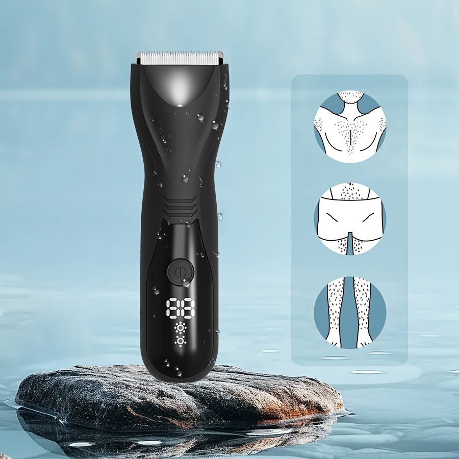 Electric Body Hair Trimmer Shaver Waterproof Groin Hair - Temu