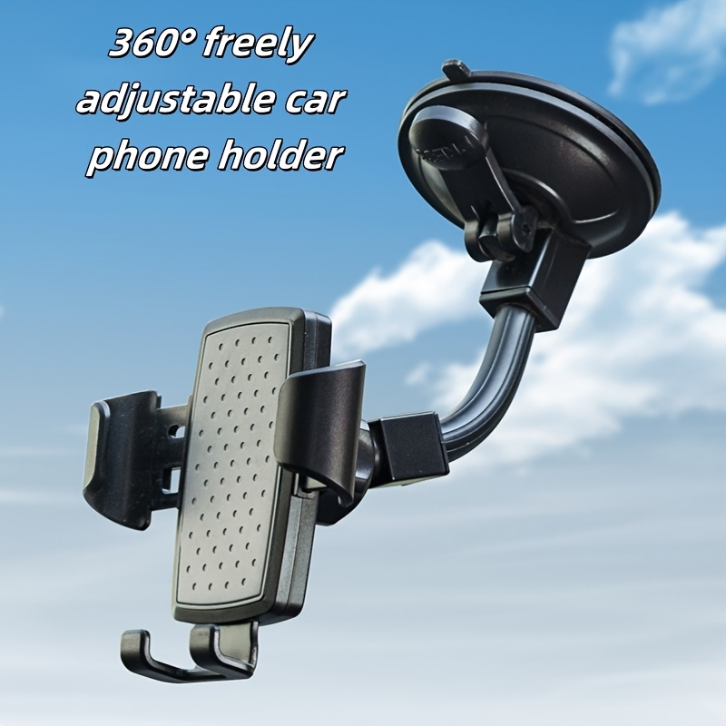 Image of Car Phone Holder. A New - Style Phone Holder With A Suction Cup That Can Rotate 360°. An Automotive Accessory.