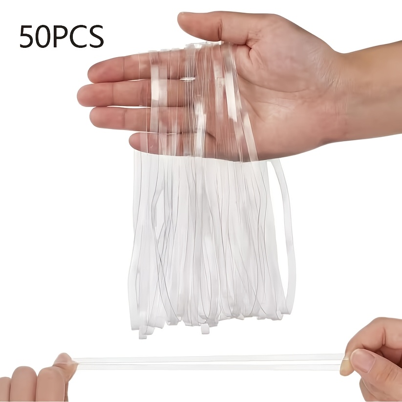 TEMU Grands élastiques de fixation transparents en TPU pour ballons, livres, appareils photo, art, cuisine, sacs de sport, emballage et loisirs