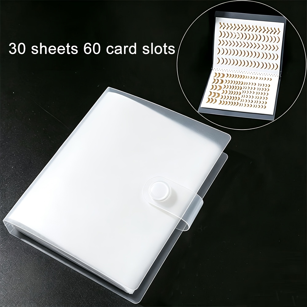 TEMU 1pc Nail Sticker Storage Book, Ins-style Minimalist Nail Sticker Organizer, Small Portable Display And Storage Book
