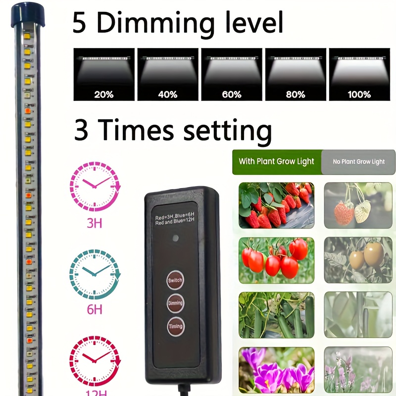 72-Cell Seed Starter Tray with Growth Light, 2 Seed Germination Kits, Adjustable Humidity Dome, Tall Lid Seedling Tray, 4 Full Spectrum LED Light Strips, Smart Timer with 3 Modes for Indoor Plants, Seedling Starter Kit.
