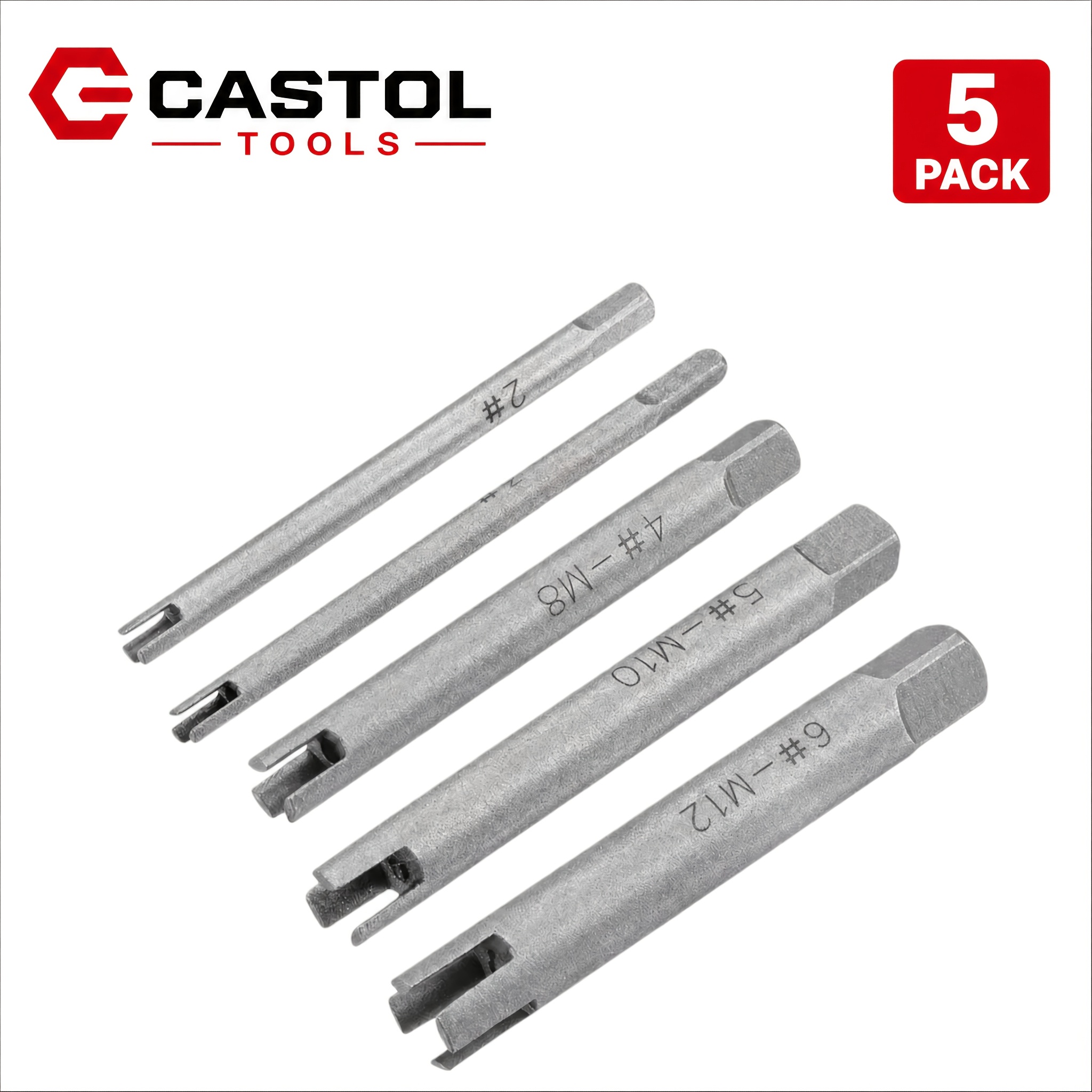 5pcs/6pcs Broken Tap Extractor Set For Removing Damaged M5-m12 Screw Threads, Stripped And Nut Puller, Die-threaded Tool Kit