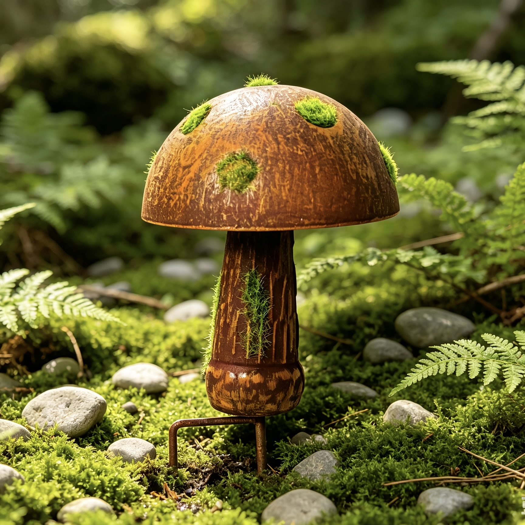 TEMU [3d] 1pc Wrought -colored Mushroom Outdoor Garden Yard Stake, Mushroom Stake, Autumn & Thanksgiving Yard Decoration, Suitable For Courtyard,