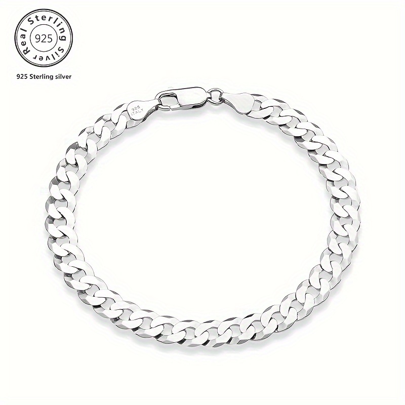 

925 ( 3.6 Grams) Bracelet 7.5mm For Men And Women, , Comes Box, Suitable For