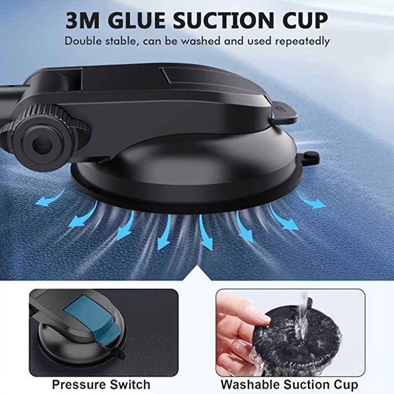  -Handyhalterung - Verstellbarer Saugnapfhalter, ABS- , Nicht Wasserdicht, für Armaturenbrettbasis,   in   Fahrzeuge,   für   Details 3