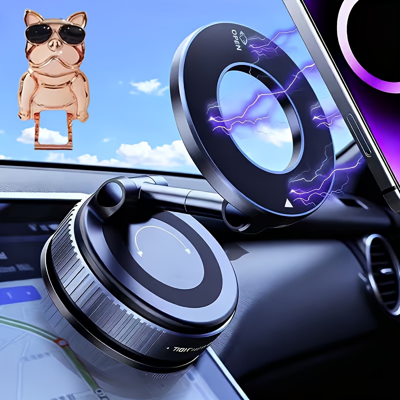 TEMU 360 ° Adjustable Magnetic Mobile Phone Holder, Suitable For Car/gym/mirror//bathroom Mirror, Portable Folding Car Phone Holder, Compatible With