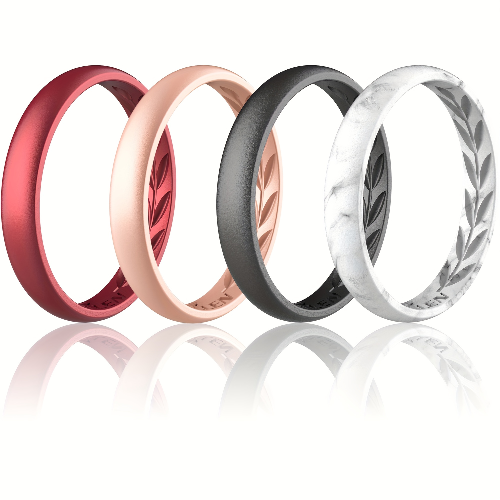 women's silicone wedding ring bands thin rubber wedding Temu
