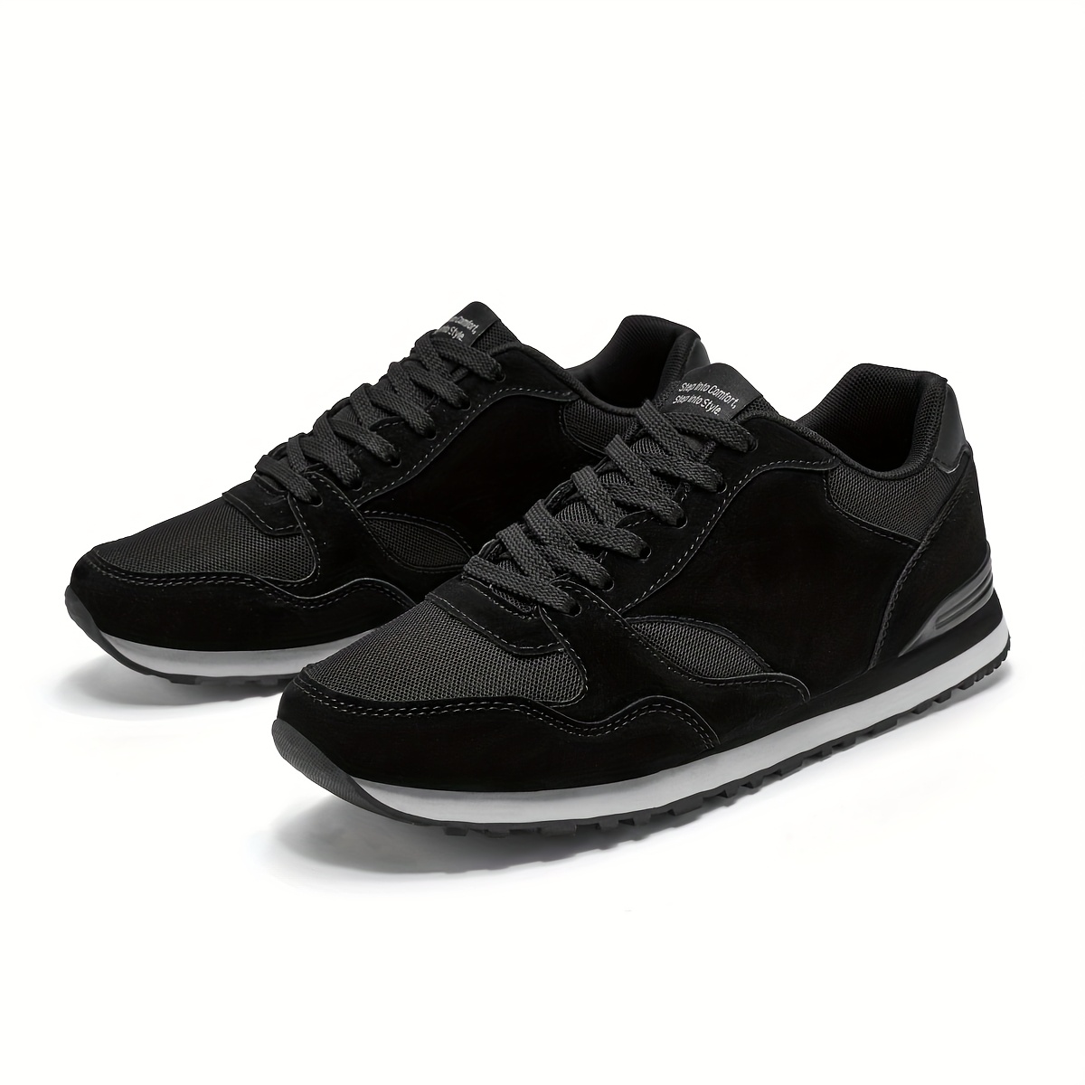 Men'S Stylish Low-Top Sneakers - Breathable Mesh, Lace-Up Running Shoes with Stylish Gray and Navy Design, Perfect for Casual and Street Wear, Casual Street Shoes|Minimalist Style|Breathable Upper, Sneakers