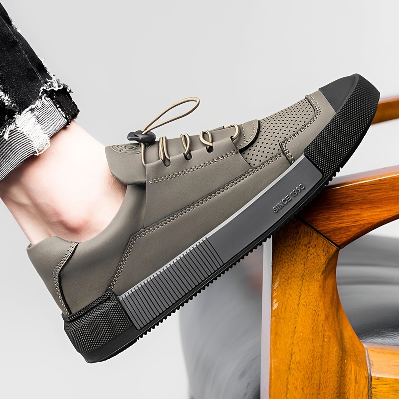 CLOHOO Brand Men'S Shoes with Rubber Soles, Stylish Sports Casual Shoes, Street-Style Skate Shoes, Popular New Breathable Soft-Soled Comfortable Men'S Shoes, Youth British Style Men'S Footwear