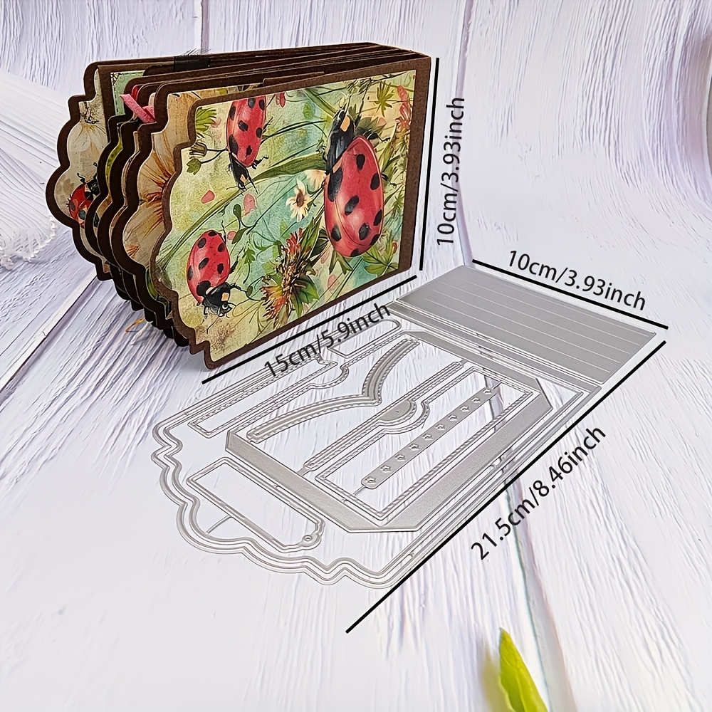 TEMU Kit 1 pz Stampo da Taglio in Metallo Fai da Te per Scrapbooking, , Pianificazione, per Creazione di Biglietti d', su Carta con Testo in Inglese,