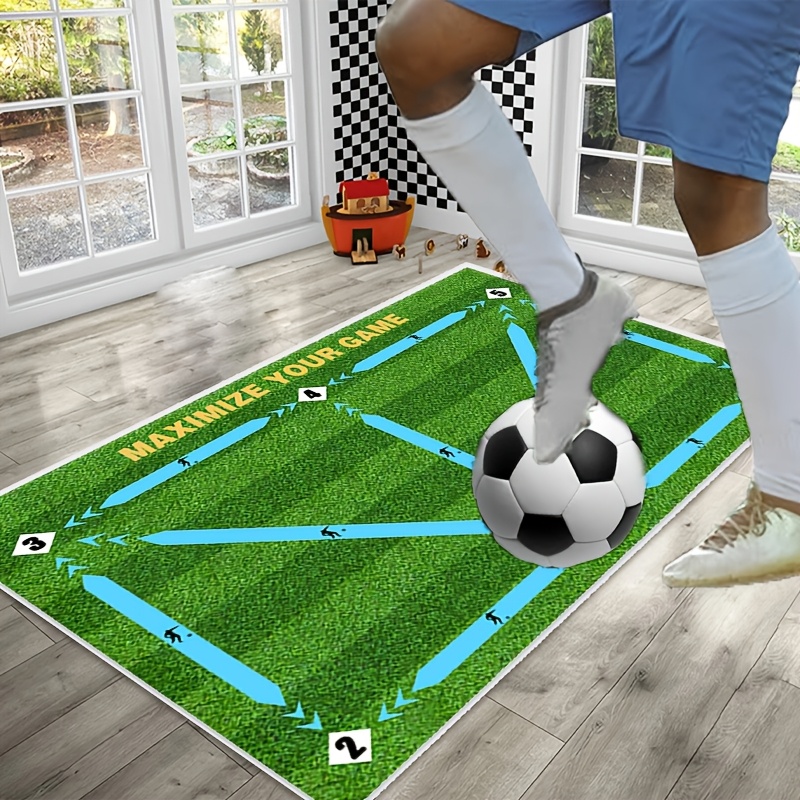 

1pc Pe Material Football Training Mat 60x90cm, Non-slip Foldable Carpet For Soccer Drills, Practice Mat