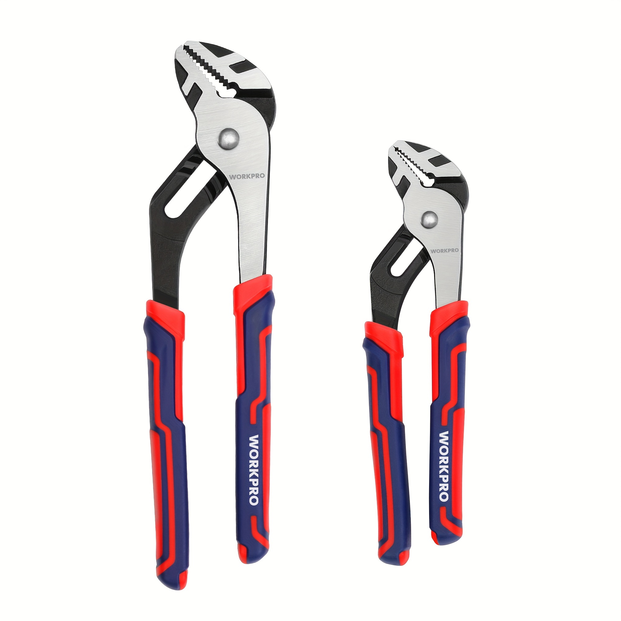 

Workpro 2-piece Joint Pliers Set, 10 & 8 Inch Adjustable Water Pump Pliers, Straight Jaw Tongue And Pliers