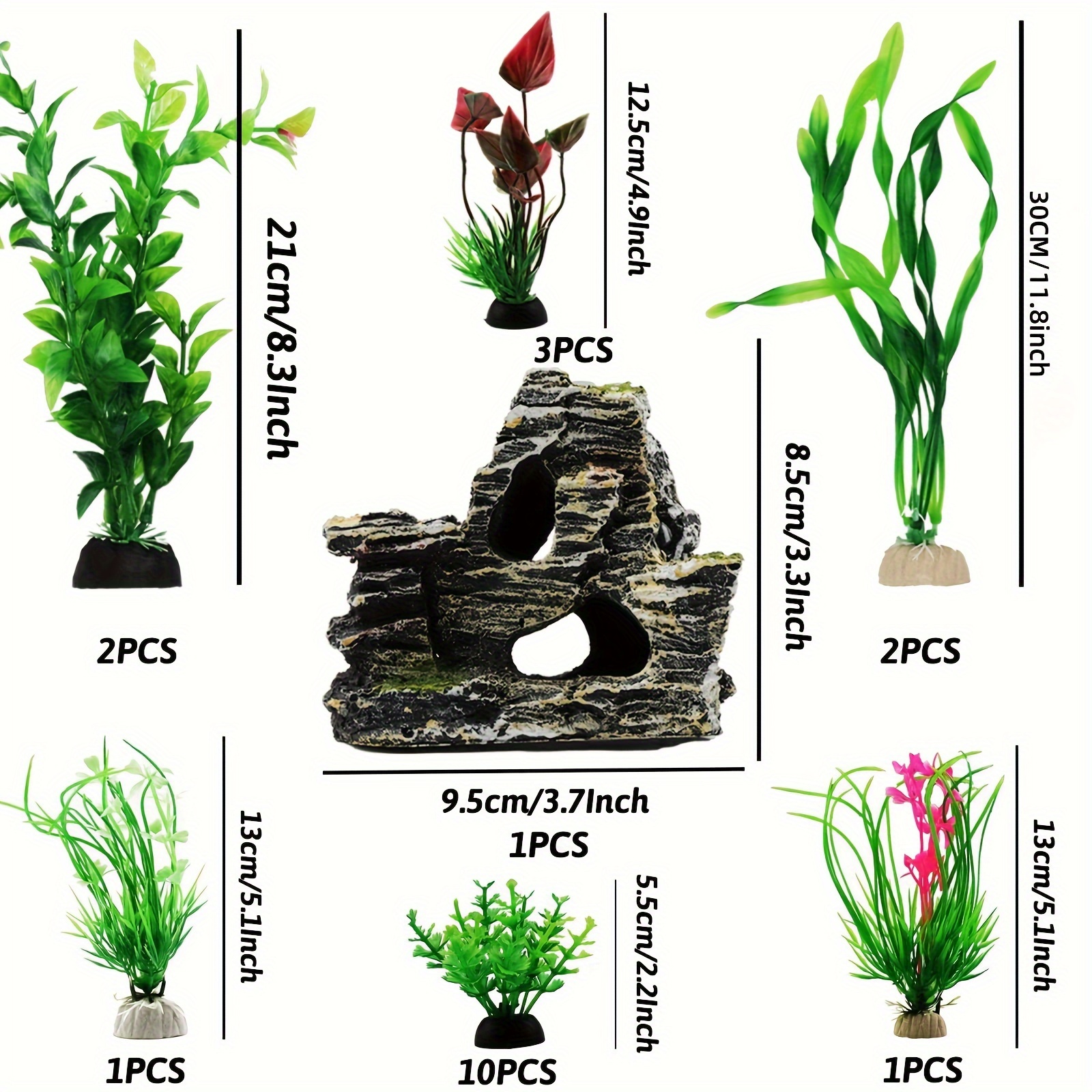 15/20/25 stck aquarium pflanzen hhlenfelsen dekorationsset - Temu  Luxembourg