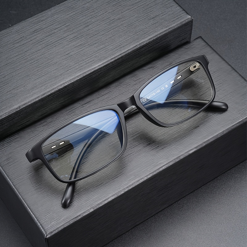 

1pc Men's Classical Rectangle Tr Frame Anti Blue Light Glasses, Eyeglasses Computer For Men And Women - For Gifts And Daily Wearing