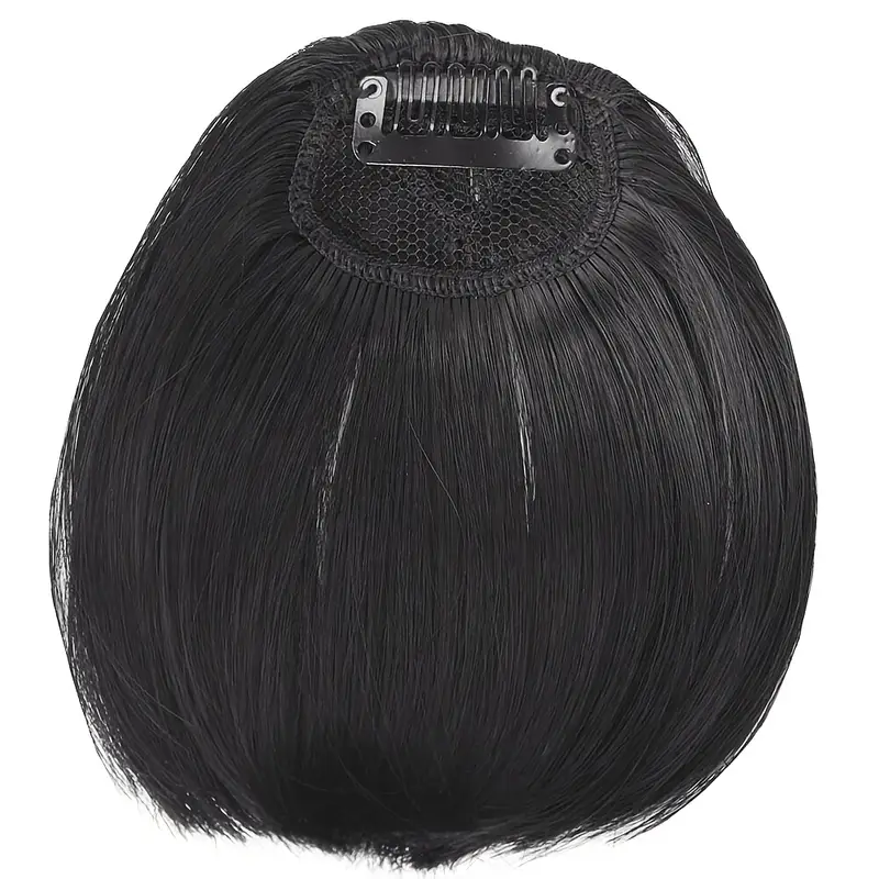 chic clip in bangs for women straight natural look with temples versatile hairpiece for all hair types details 4