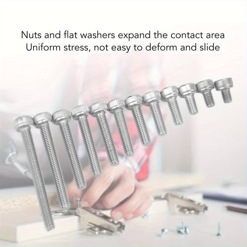1110pcs M3 Screw Assortment Kit, 304 Stainless Steel Hex Socket Screws Nuts Washers Combination Set For Various Machinery, Instruments, Electronic Products, Home Appliances, Locks, Lighting Devices