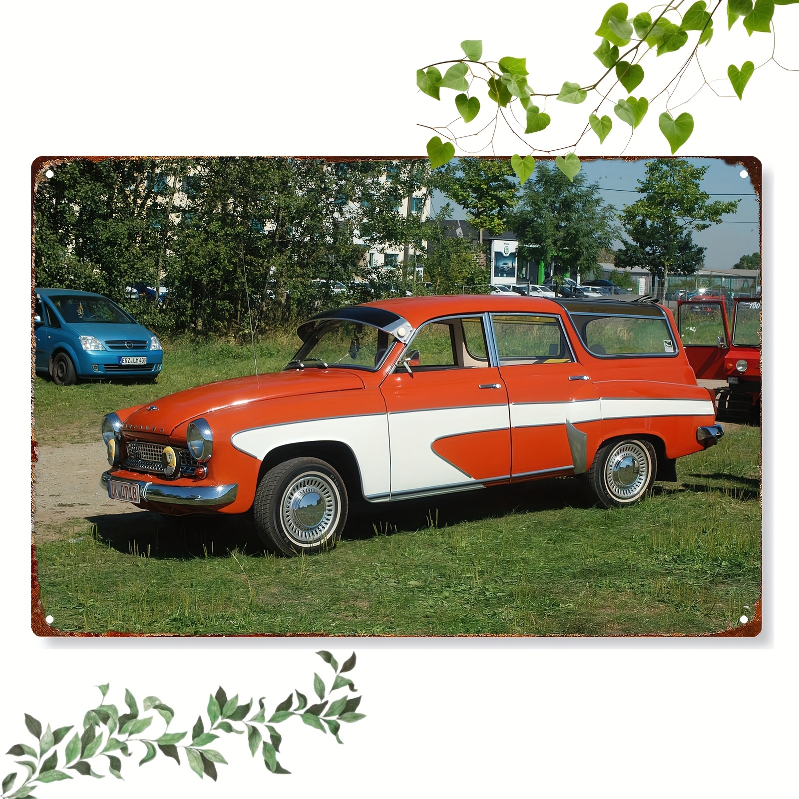 

1pc 312 Car Art, 8x12 Decor, Vehicle Illustration, Metal Tin For , , And Decoration