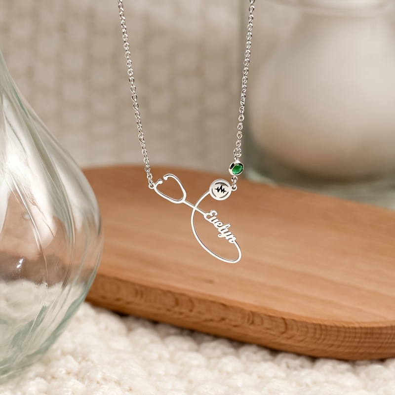Personalized Stethoscope Custom Necklace for Women