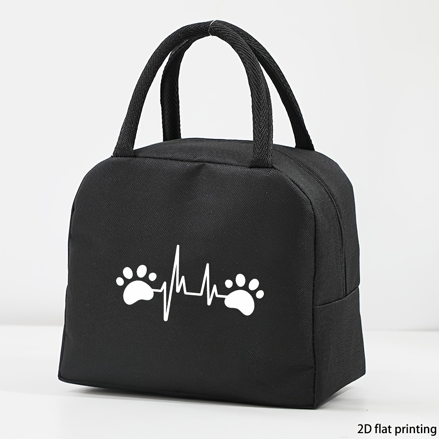 TEMU Handbag Featuring An Ecg Paw Design, Spacious And Easy To Carry, Ideal For Professionals And Travelers, Not Intended For Food Contact (2d Flat