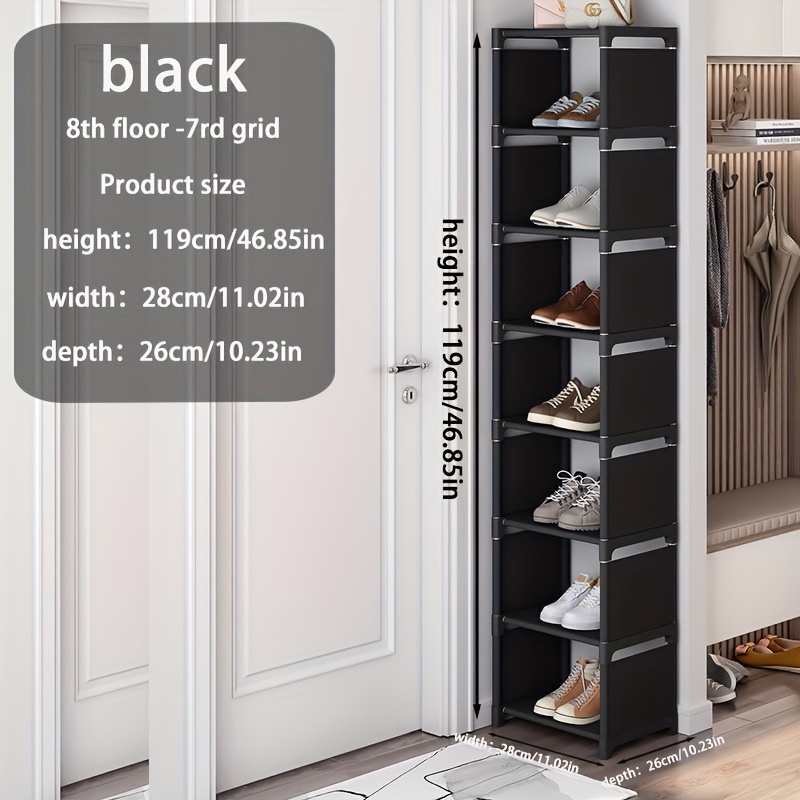 TEMU 1pc Étagère à Chaussures Métallique 4/6/8 Niveaux de Place - Anti-Poussière, Adaptée pour , et