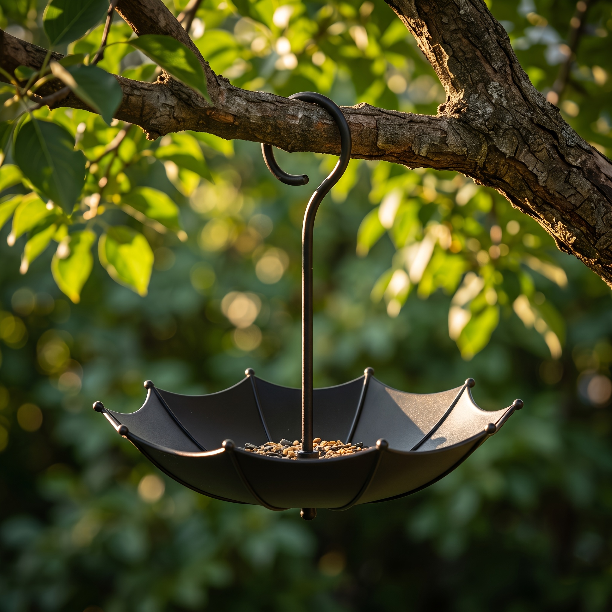 TEMU Plateau et bain pour oiseaux suspendu de parapluie en plastique, 1 pièce, pour décoration de jardin, de patio et d'arrière-cour, mangeoire à et