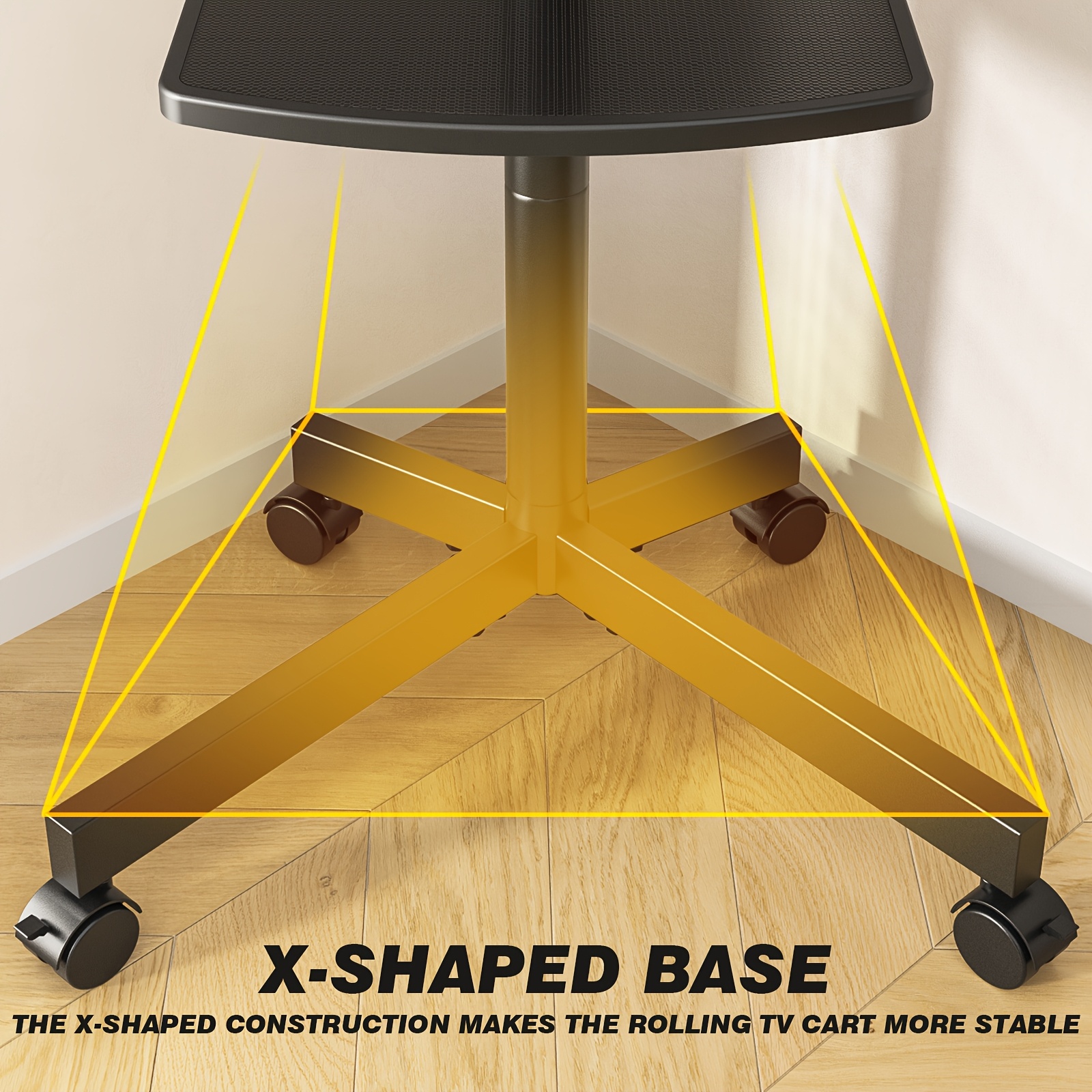 exclusive Universal Mobile TV Cart for 23in-55inch TV with Mute Wheel up to 88lbs 6 exclusive Universal Mobile TV Cart for 23in-55inch TV with Mute Wheel up to 88lbs - Image 6