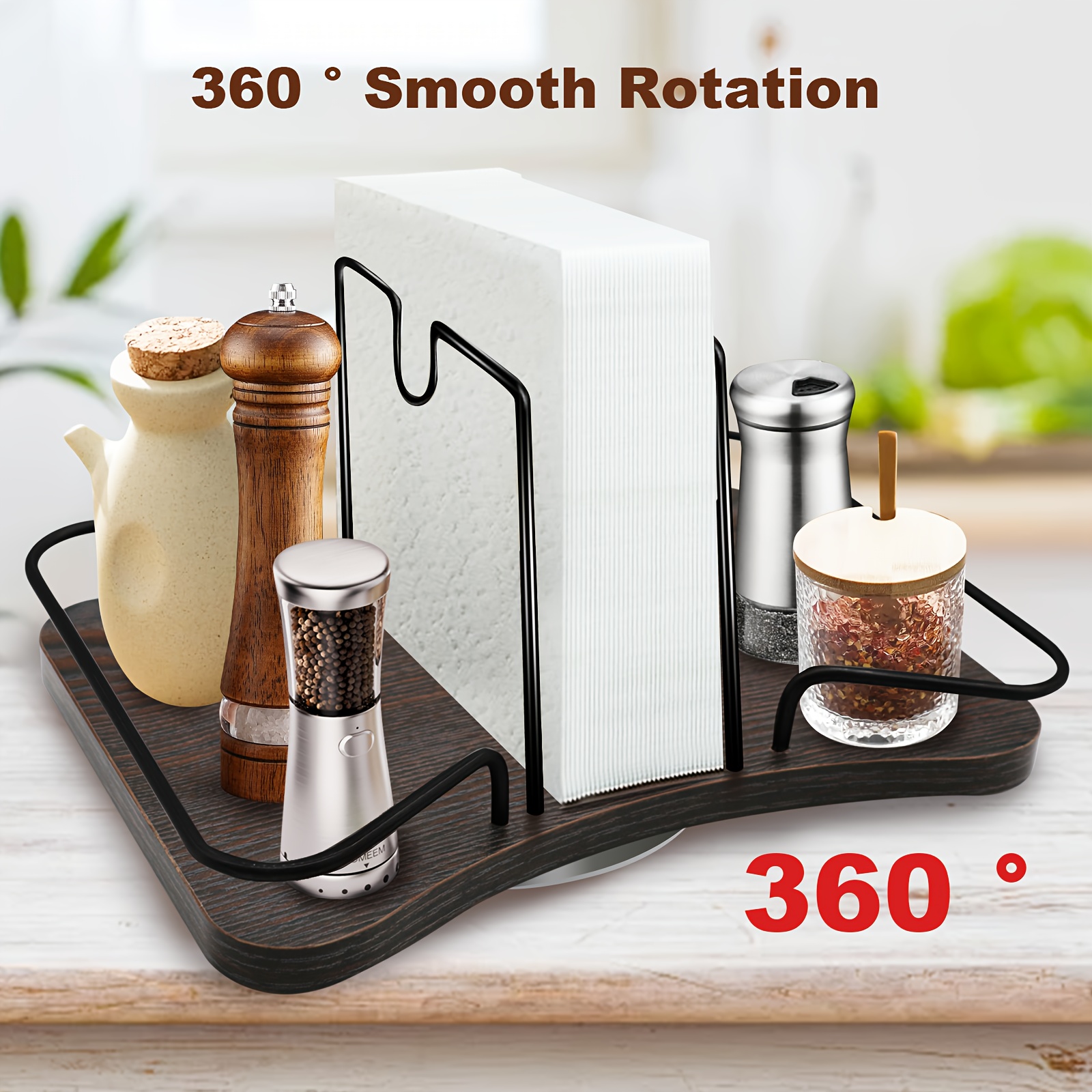 ナチュ Cuisinart Napkin Holder With Salt And Pepper Caddy Metal
