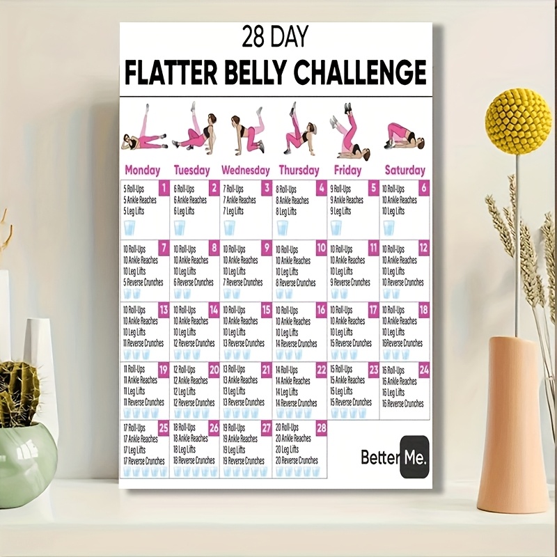 calendrier ventre plus plat toile cadre en Temu