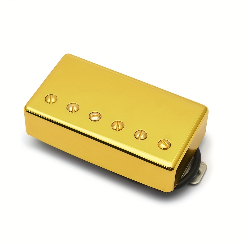 Alnico 2 Double Coil Guitar Pickups with 4 Wire Coils, Featuring 7. 5K/8. 6K/15K Coil Splits with Copper Sleeves, Alnico 2 Pickups (Suitable for LP Guitars) with Golden Plating., Studio Guitar Equipment, Live Performance Pickups, Vintage Humbucker