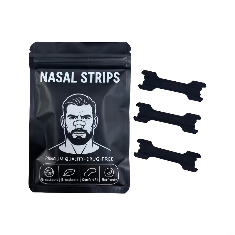 Image of 30-pack 5.9-inch Exquisitely Packaged Sports Breathable Nose Strips With Self-adhesive Strength, Suitable For Daily Running And Hiking For Improved Athletic Performance