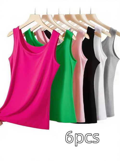 6pcs blusas y adhesivas para mujer - camisetas sin con capa superior semi-transparente adhesiva (sin relleno), chaleco transpirable para para el hogar y capas, /beige// / - blusas casuales sin para mujeres, lavables a