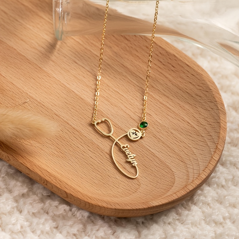 Personalized Stethoscope Custom Necklace for Women