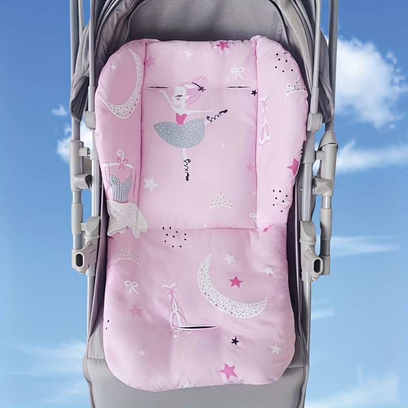 Double-sided Universal Breathable Soft Newborn Stroller Mat Seat Cart Mat With Cartoon Pattern