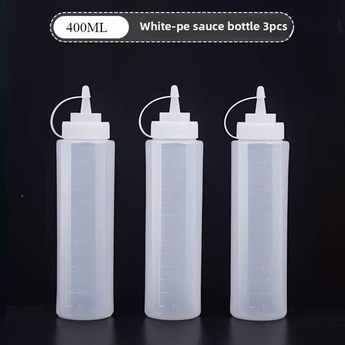 3pcs seasoning bottle salad dressing press squeeze bottle plastic squeeze bottle kitchen seasoning bottle tomato sauce mustard salad dressing olive oil container dispenser kitchen seasoning bottle